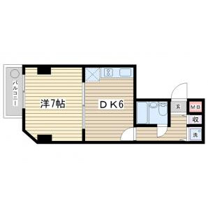 1DK Mansion in Nakazato - Kita-ku Floorplan