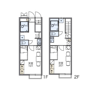 1K Apartment in Kamisunacho - Tachikawa-shi Floorplan