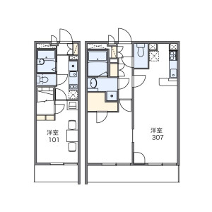 1K Mansion in Higashihatsuishi - Nagareyama-shi Floorplan