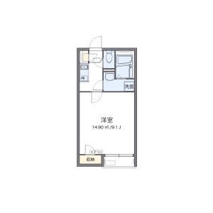 1K Apartment in Jiromaru - Fukuoka-shi Sawara-ku Floorplan