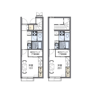 1K Apartment in Yokokawamachi - Hachioji-shi Floorplan