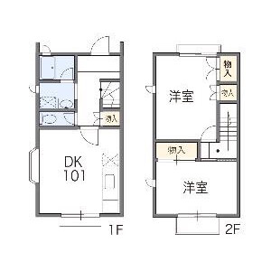 2LDK Apartment in Higashichuo - Kisarazu-shi Floorplan