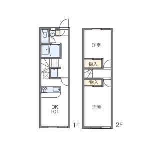 2DK Mansion in Kyokoji - Yao-shi Floorplan