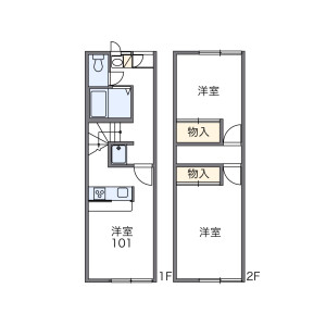 2DK Apartment in Imaisecho miyaushiro - Ichinomiya-shi Floorplan