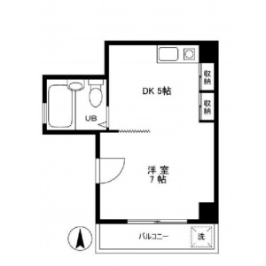 1DK Mansion in Ojima - Koto-ku Floorplan