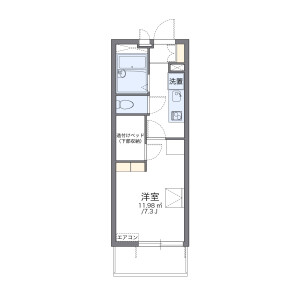 1K Mansion in Kiyosatocho - Nagoya-shi Nishi-ku Floorplan
