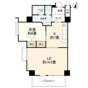 1LDK Mansion in Kudankita - Chiyoda-ku Floorplan