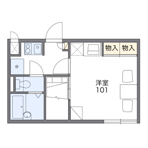 1K Apartment in Kurokamicho - Sasebo-shi Floorplan