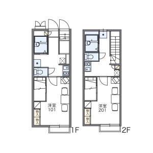 1K Apartment in Makuharicho - Chiba-shi Hanamigawa-ku Floorplan