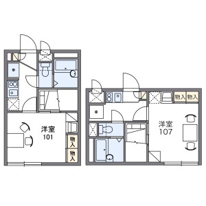 1K Apartment in Amanumacho - Saitama-shi Omiya-ku Floorplan