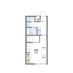 1K Apartment in Monzen - Okayama-shi Kita-ku Floorplan