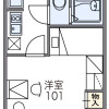 大阪市住之江区出租中的1K公寓大厦 房屋布局