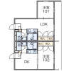 1DK Apartment to Rent in Fuefuki-shi Floorplan
