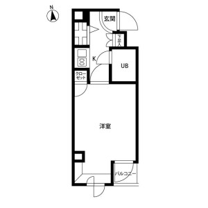 1K Mansion in Omorihigashi - Ota-ku Floorplan