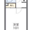 埼玉市北區出租中的1K公寓大廈 房間格局