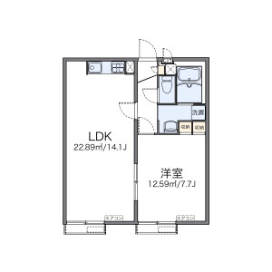 1LDK Mansion in Kitamikunigaokacho - Sakai-shi Sakai-ku Floorplan