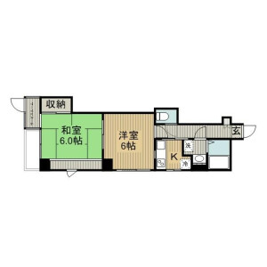 2K Mansion in Ikebukuro (1-chome) - Toshima-ku Floorplan