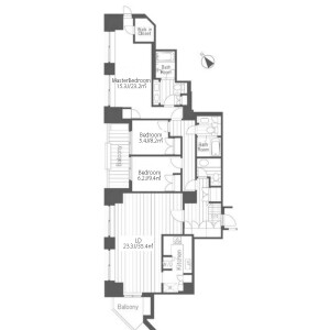 3LDK Mansion in Motoazabu - Minato-ku Floorplan