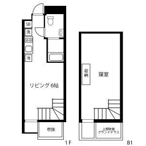 1LDK Mansion in Jiyugaoka - Meguro-ku Floorplan
