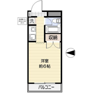 1R Mansion in Kishicho - Saitama-shi Urawa-ku Floorplan