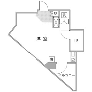 1R Mansion in Nakacho - Koganei-shi Floorplan