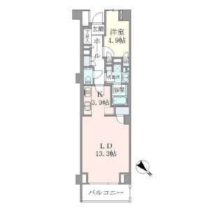 1LDK Mansion in Ebisunishi - Shibuya-ku Floorplan