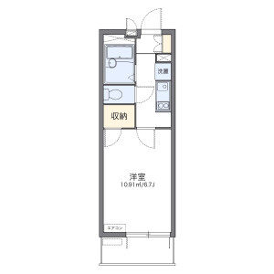 1K Mansion in Motomiya - Otsu-shi Floorplan