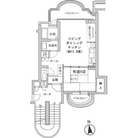 1LDK Mansion in Mikkabichotsuzuki - Hamamatsu-shi Hamana-ku Floorplan