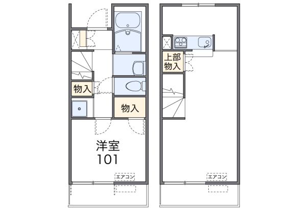 1LDK Apartment to Rent in Gifu-shi Floorplan