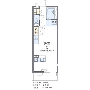 1R Mansion in Kuriharachuo - Zama-shi Floorplan