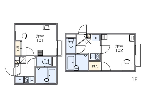 1K Apartment to Rent in Fuchu-shi Floorplan
