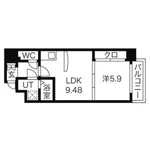 1LDK Mansion in Aoi - Nagoya-shi Naka-ku Floorplan