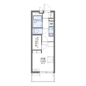 1K Mansion in Kurokawahontori - Nagoya-shi Kita-ku Floorplan