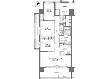3LDK Apartment to Buy in Ginowan-shi Floorplan