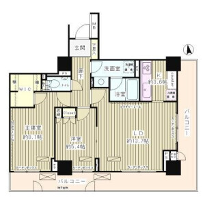 3LDK Mansion in Jinnan - Shibuya-ku Floorplan