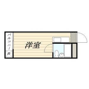 1R Mansion in Ohashi - Meguro-ku Floorplan