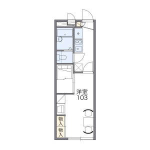 1K Apartment in Asamiyacho - Kasugai-shi Floorplan