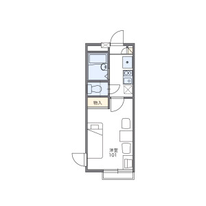 1K Apartment in Miyazawacho - Akishima-shi Floorplan