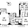 4LDK Apartment to Rent in Minato-ku Floorplan