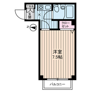 1K Mansion in Takaidohigashi - Suginami-ku Floorplan