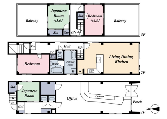 3LDK House to Buy in Meguro-ku Floorplan