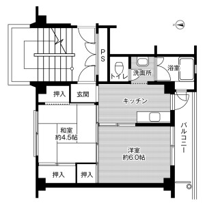 2K Mansion in Mizusawashinjo - Oshu-shi Floorplan