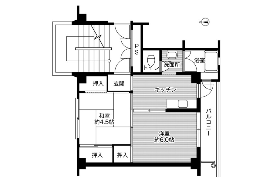 2K Apartment to Rent in Ina-shi Floorplan