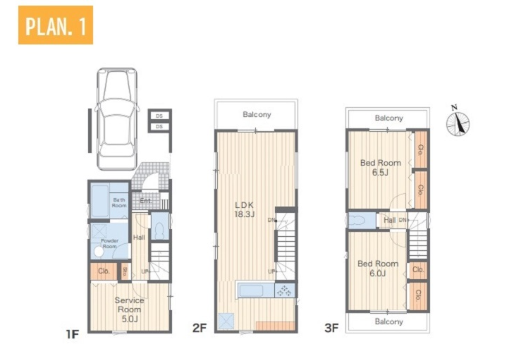 3LDK House to Buy in Kawasaki-shi Nakahara-ku Floorplan