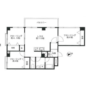 3LDK Mansion in Ebisuminami - Shibuya-ku Floorplan