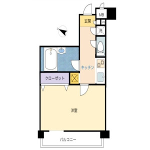 1K Mansion in Akasaka - Minato-ku Floorplan