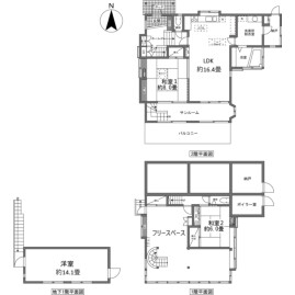 3LDK {building type} in Kamitaga - Atami-shi Floorplan