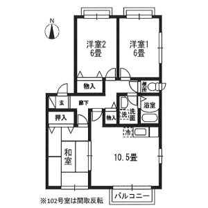 3LDK Apartment in Egota - Nakano-ku Floorplan