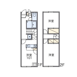 2DK Apartment in Todoroki - Setagaya-ku Floorplan