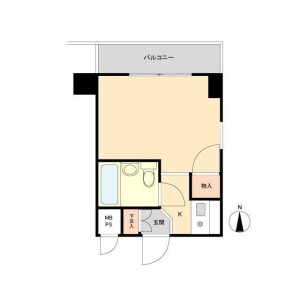 1R Mansion in Kotobashi - Sumida-ku Floorplan